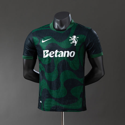 Sporting Lisbon 25-26 Player Version Alternative Jersey Black detail