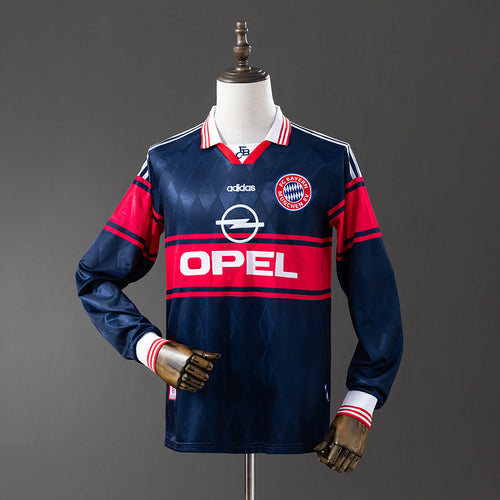 Bayern Munich 97-98 Away  Long Sleeve Retro Jersey detail
