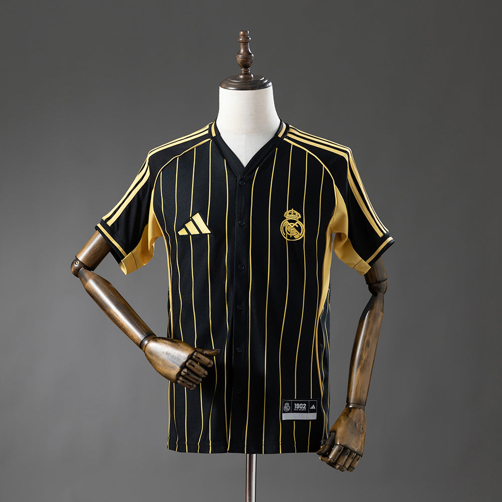 Real Madrid 25-26 Baseball - Black Jersey detail
