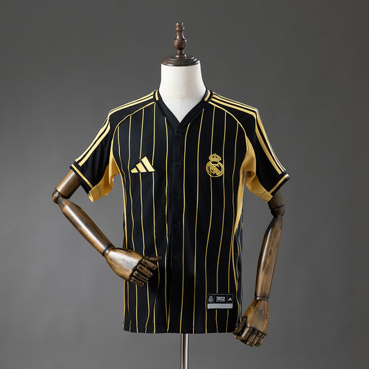 Real Madrid 25-26 Baseball - Black Jersey detail