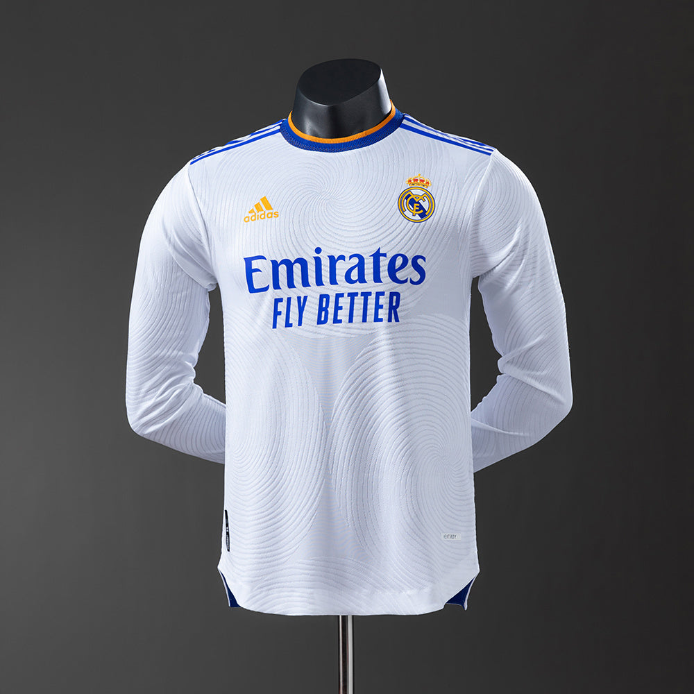 Real Madrid 21-22 Home Long Sleeve Player Version Retro Jersey detail