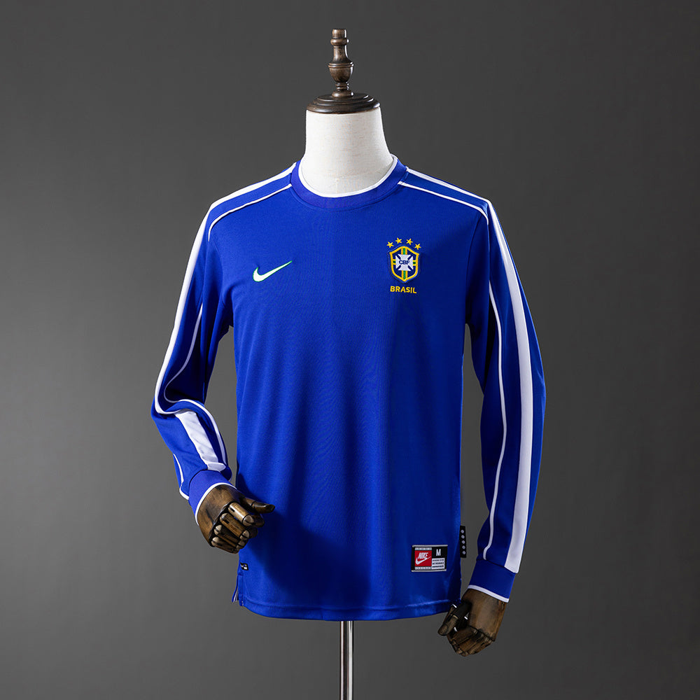 Brazil 1998 Away Retro Long Sleeve Jersey detail