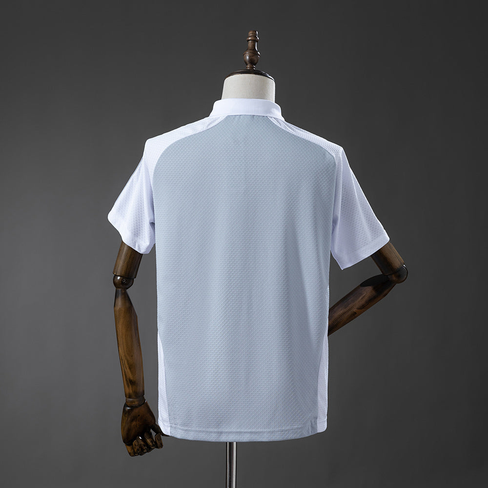 Real Madrid 25-26 POLO - Grey & White detail