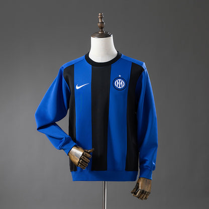 Inter Milan 25-26 Long-sleeved Sweatshirt - Dark Blue & Black M-