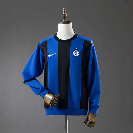 Inter Milan 25-26 Long-sleeved Sweatshirt - Dark Blue & Black M-