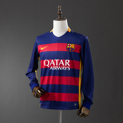 Barcelona 2015-16 Home Long Sleeve Retro Jersey detail