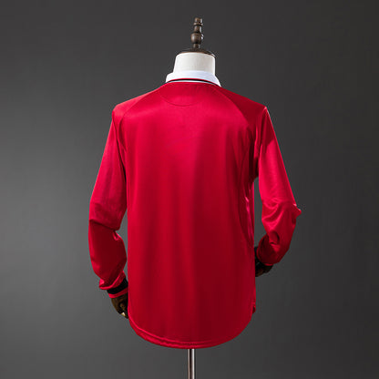 M-U 1999-00 Home Long Sleeve Retro Jersey