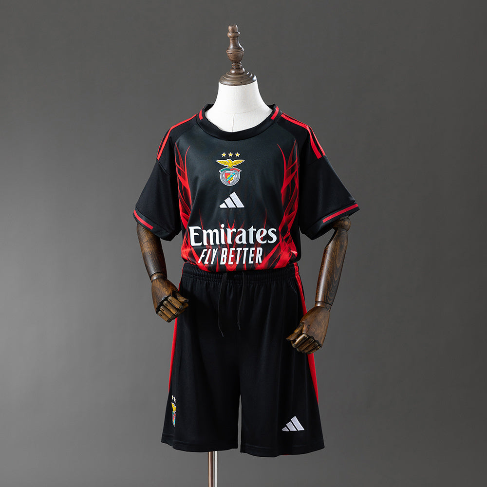 Benfica 25-26 Kids Kit Black Training Jersey
