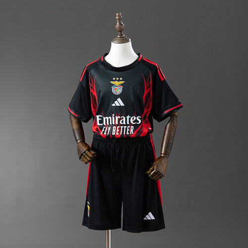 Benfica 25-26 Kids Kit Black Training Jersey