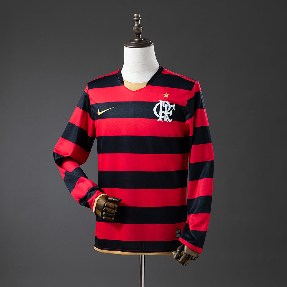 Flamengo 08-09 Home Long Sleeve Retro Jersey detail
