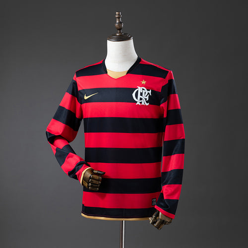 Flamengo 08-09 Home Long Sleeve Retro Jersey detail