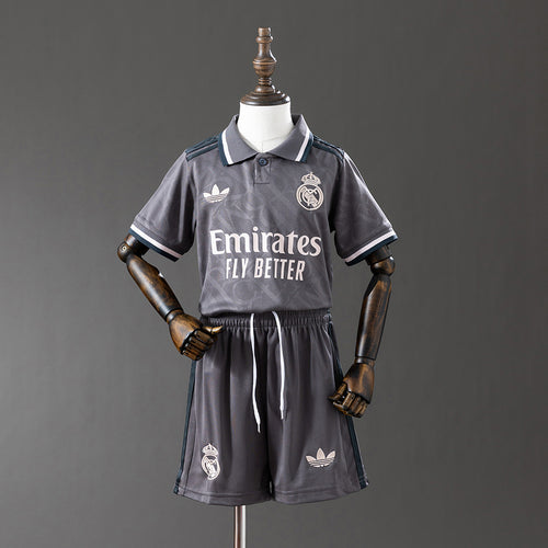 Real Madrid 24-25 Third Away kids kit Jersey SZIE 16-28 detail