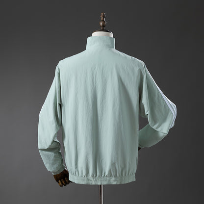 French Reversible Jacket Windbreaker - Blue & Mint Green