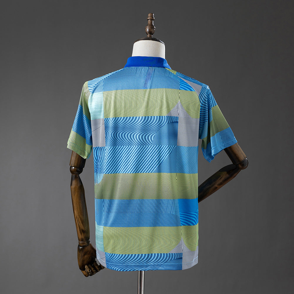 Real Madrid 25-26 POLO - Green Striped Tray detail