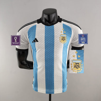 2022 Argentina 3-star World Cup jersey home detail