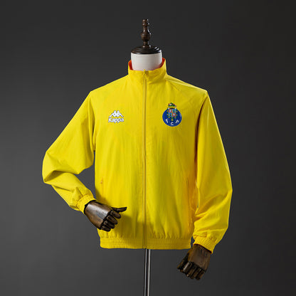 Porto Reversible Jacket Windbreaker - Orange & Yellow detail