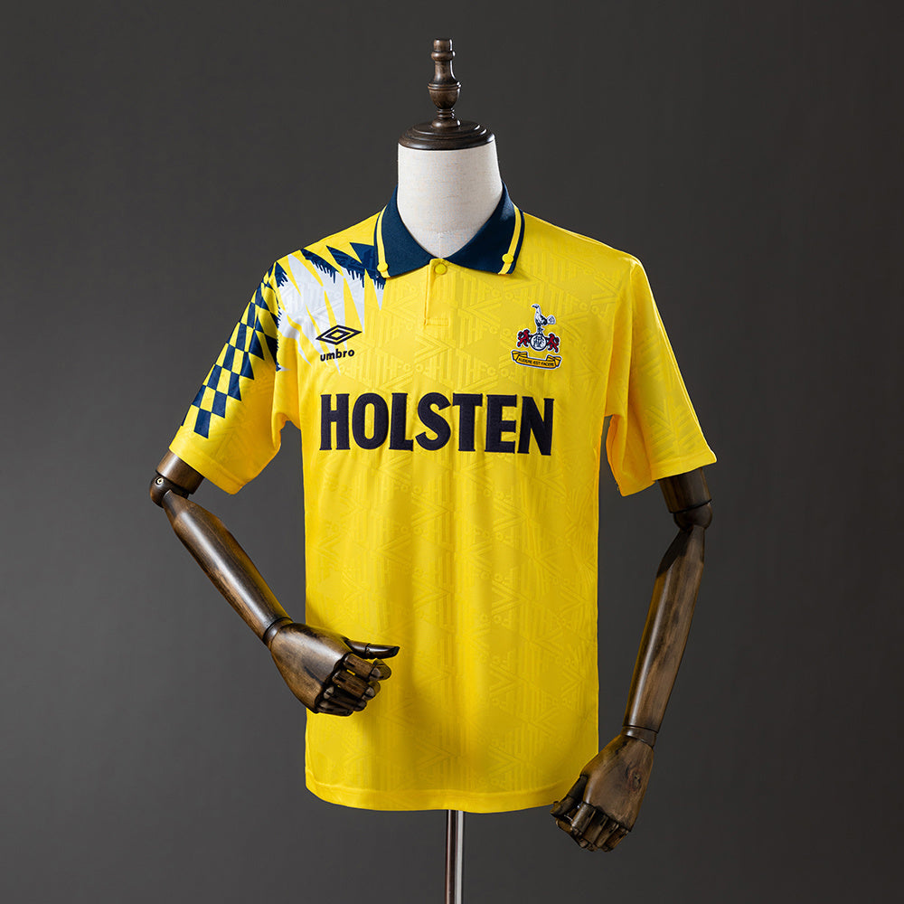 Retro Tottenham 92-94 Away Yellow detail