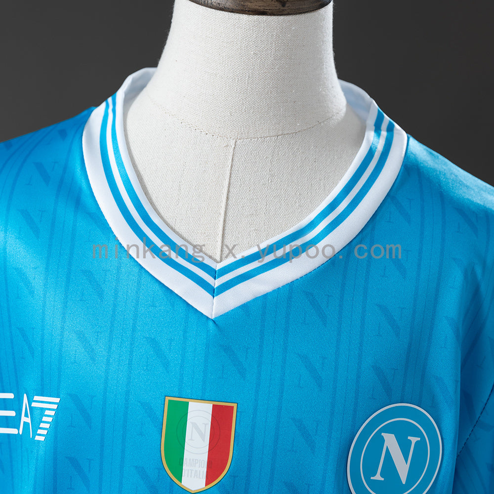 Napoli 27-26 Home kids kit Jersey detail