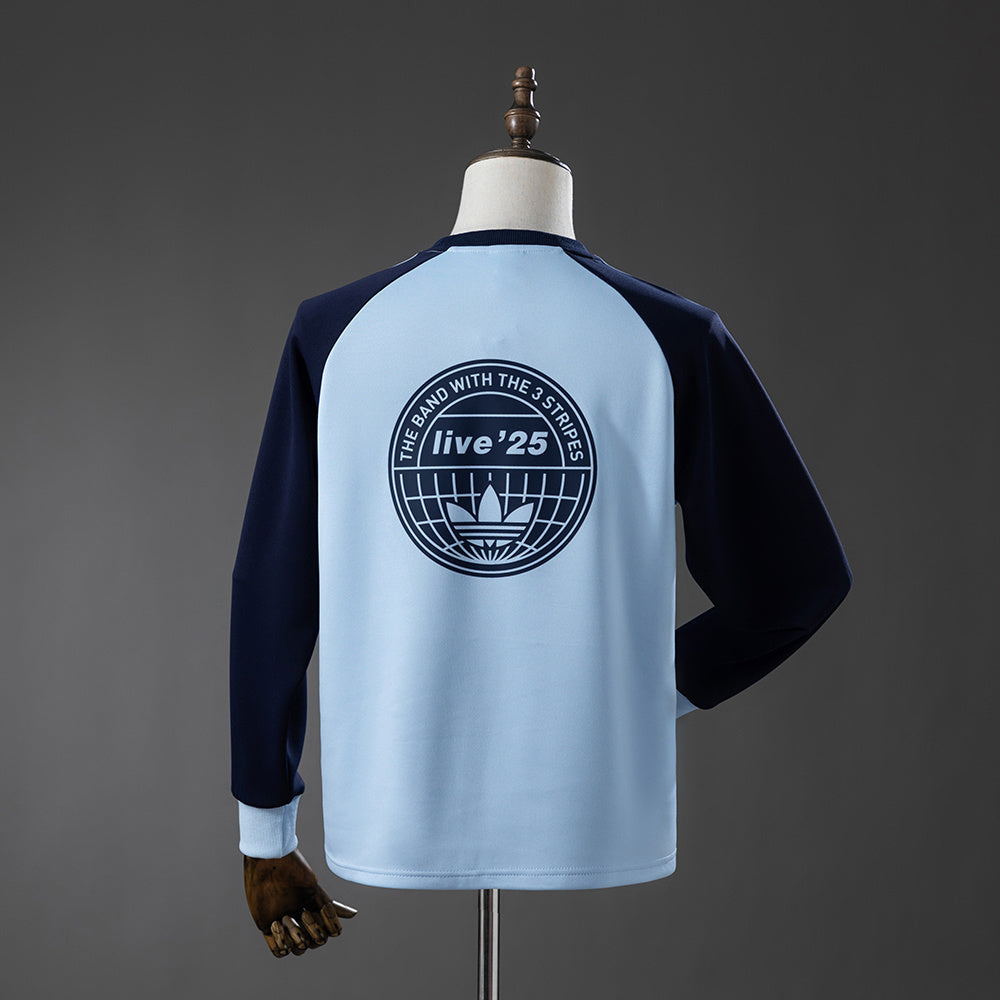 Oasis Tour Three-Striped Long-Sleeve T-Shirt - Sky Blue detail