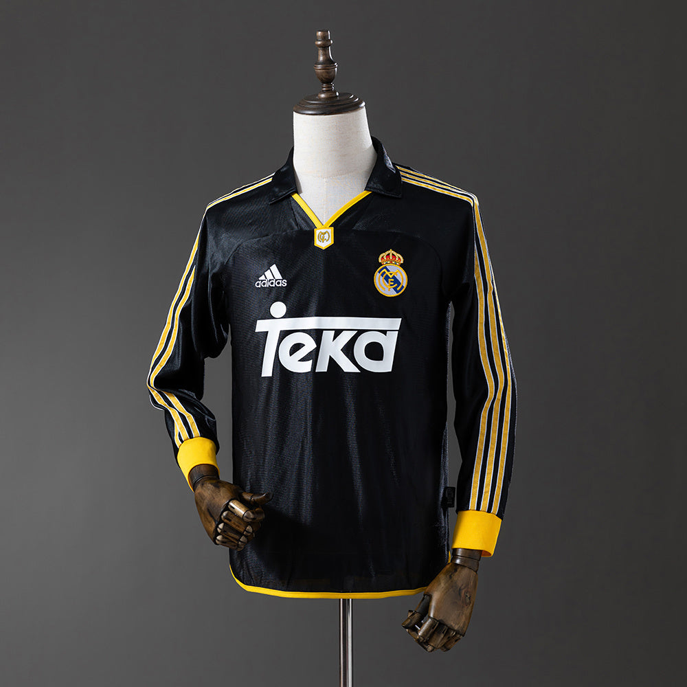 Real Madrid 98-00 Away Long Sleeve Retro Jersey detail