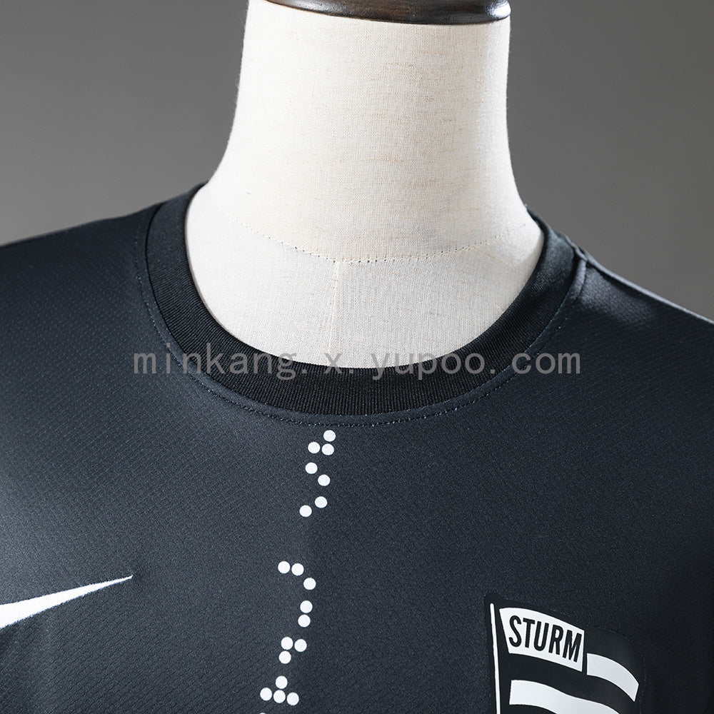 Sturm Graz 27-26 Stop Violence Against Women Special Kit Released Jersey detail