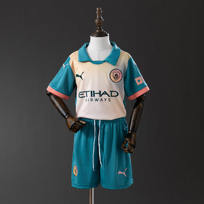 Manchester City 24-25 Fourth Away kids kit Jersey SZIE 16-28 detail