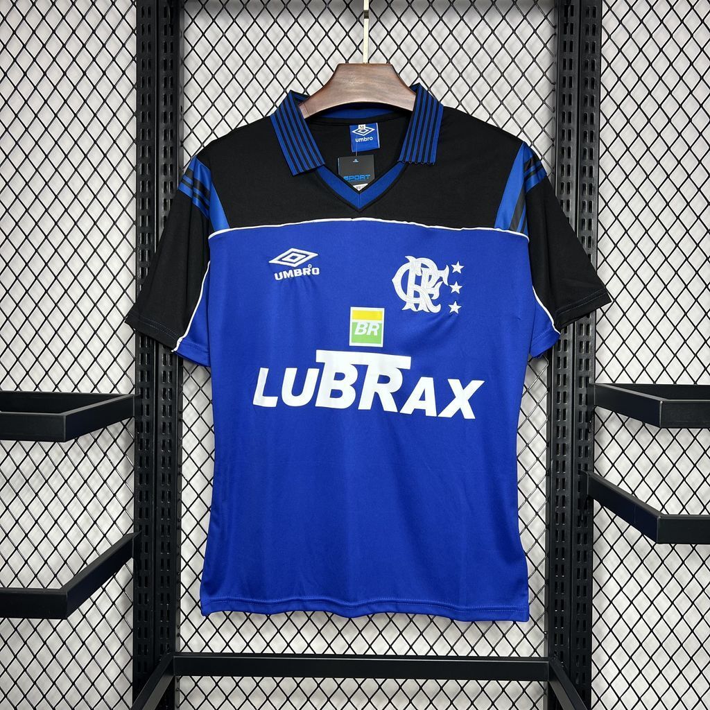 Flamengo 1999 Blue Goalkeeper Uniform Retro Jersey detail