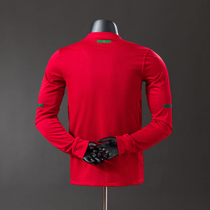 Portugal 2010 Player Version Retro Long Sleeve Home Jersey
