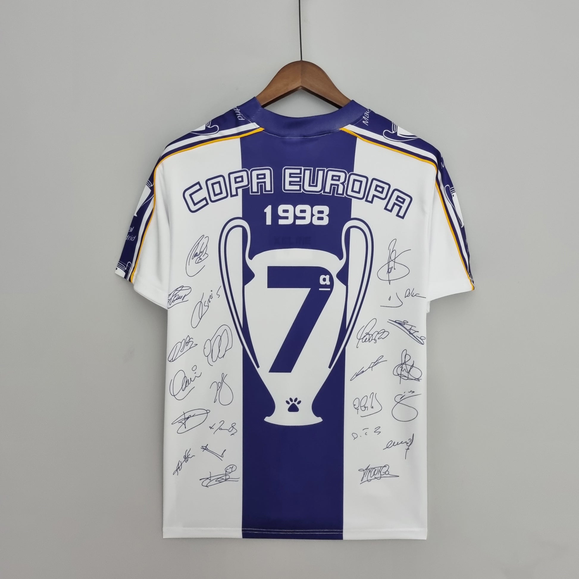 Retro 97-98 Real Madrid Champions League 7 Champions Commemorative Edition