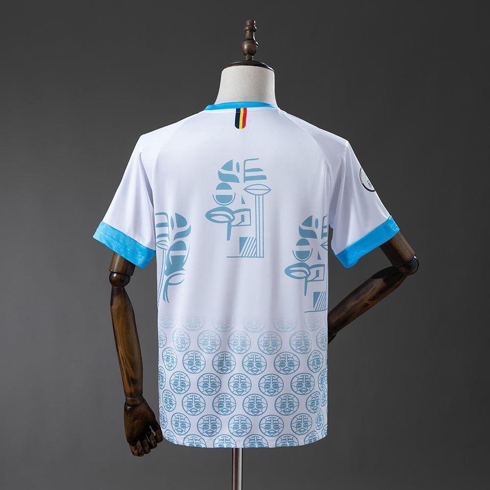 Congo 2026 White and Blue Jersey detail