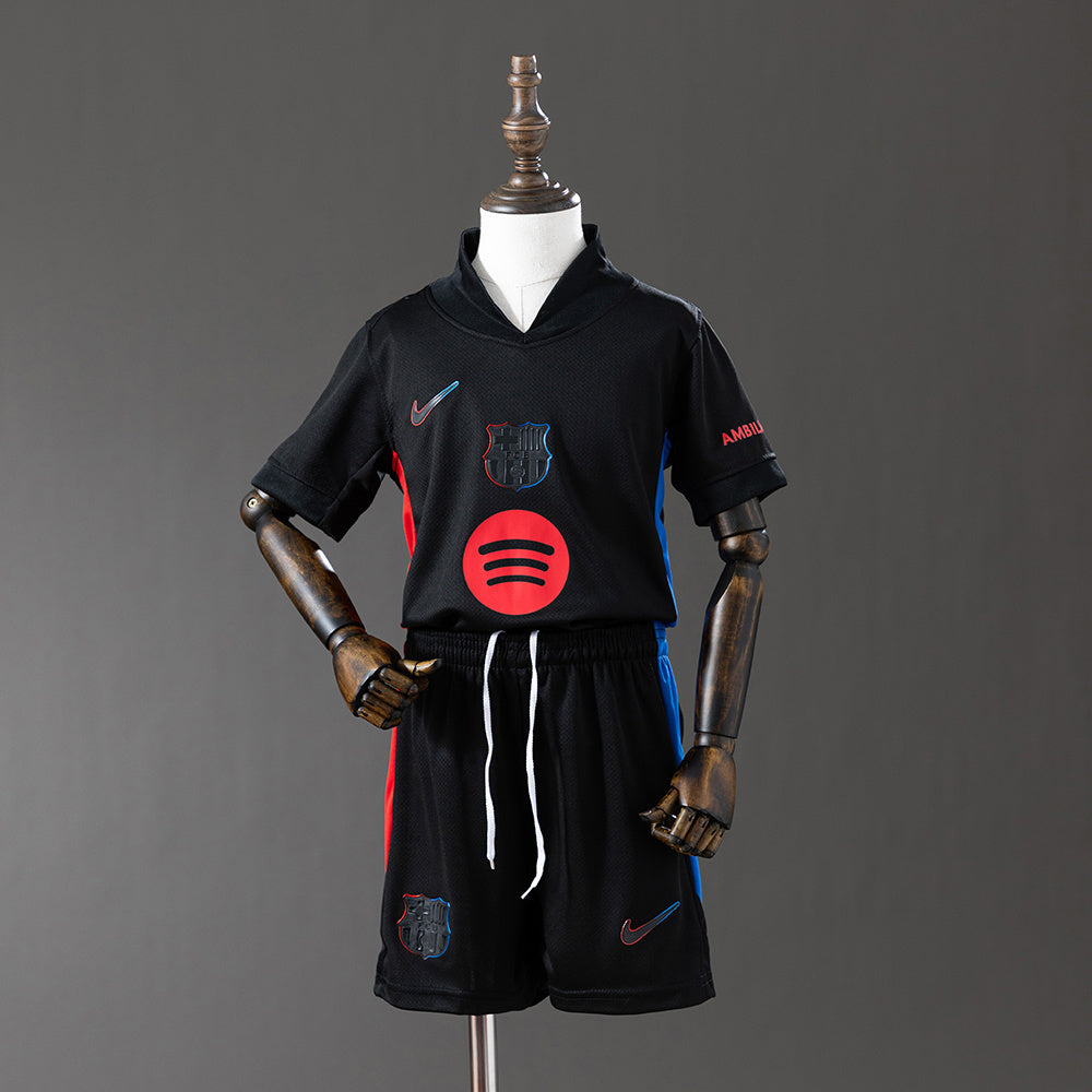 Barcelona 24-25 Away kids kit Jersey SZIE 16-28 detail