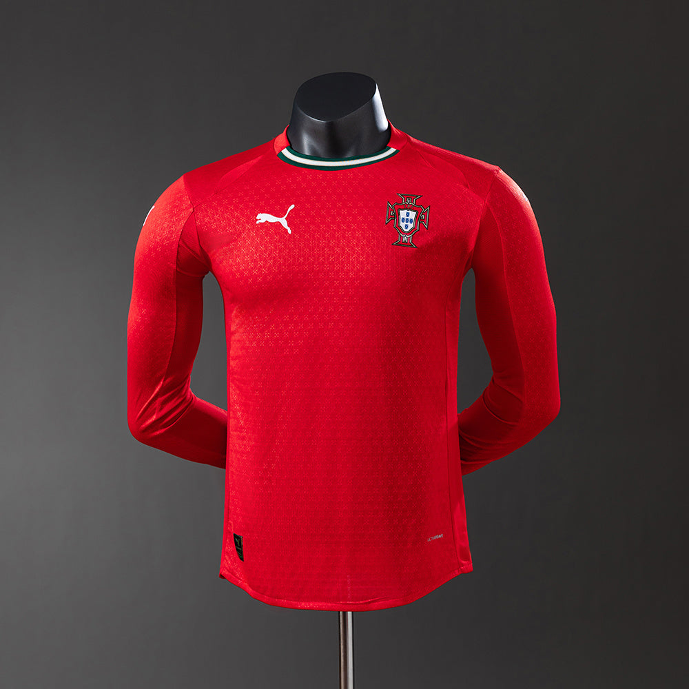 Portugal 2025 Home Long Sleeve Player Version Jersey detail