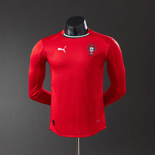Portugal 2025 Home Long Sleeve Player Version Jersey detail