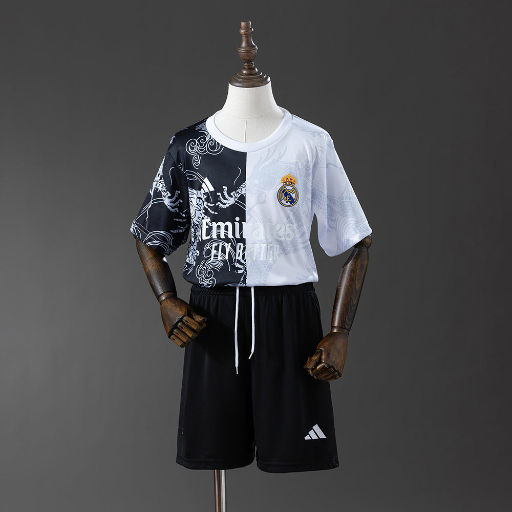 Real Madrid 25-26 Dragon-Special Edition kids kit Jersey detail
