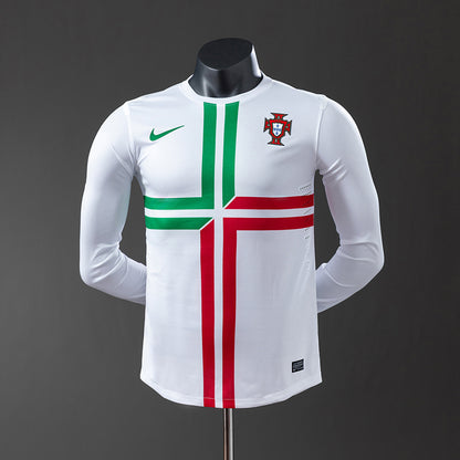 Portugal 2012 Away Long Sleeve Player Version Retro Jersey detail