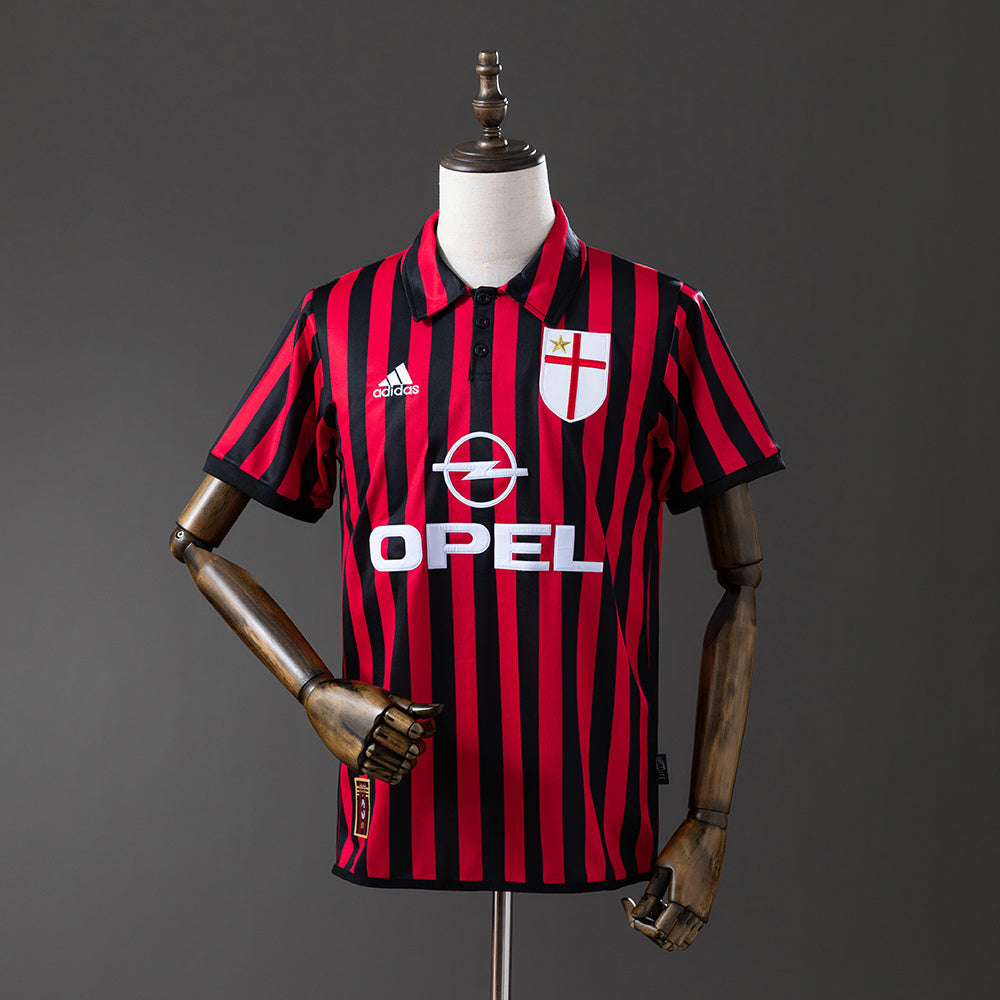Retro 99-00 AC Milan home detail