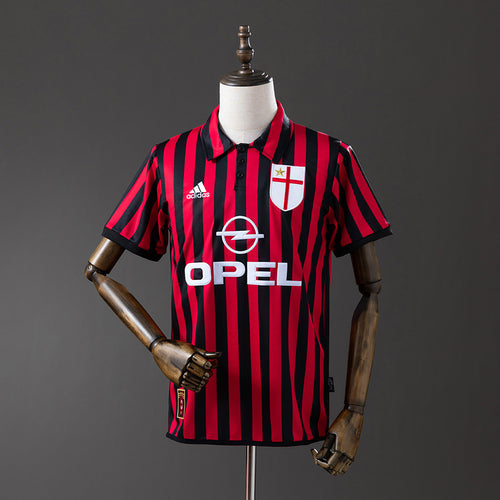 Retro 99-00 AC Milan home detail