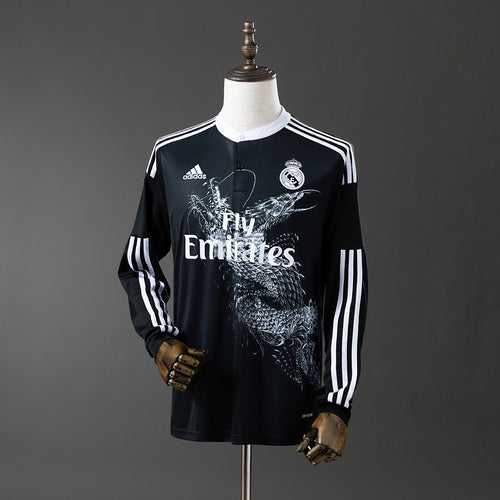 Real Madrid 2014-15 Second Away Long Sleeve Retro Jersey detail