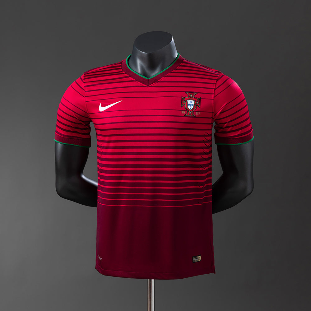 Portugal 2014 Player Version Retro Home Jersey detail