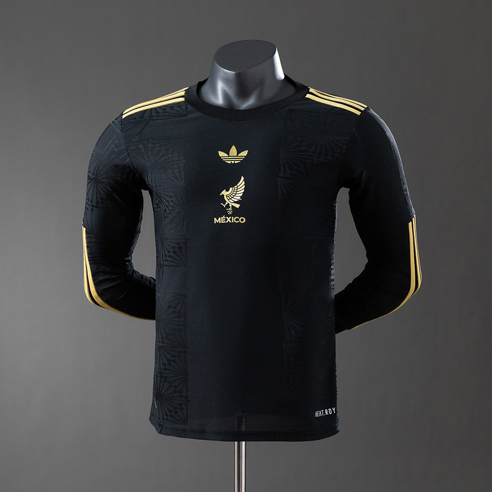 Mexico 25-26 Special Edition Black Long Sleeve Player Version Jersey detail