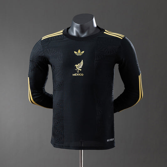 Mexico 25-26 Special Edition Black Long Sleeve Player Version Jersey detail
