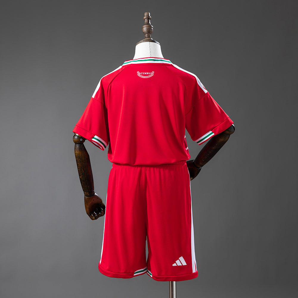 Wales 2026 Home Kids Kit Jersey detail