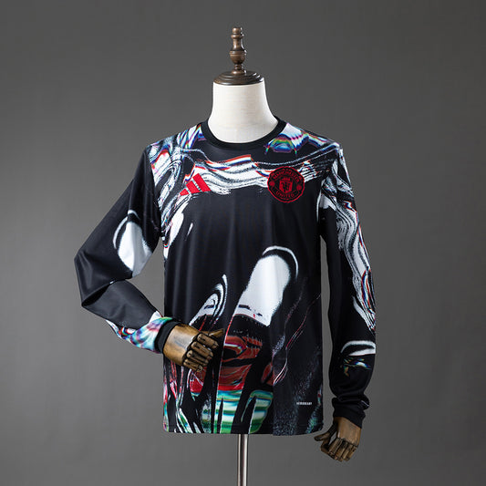 M-U 25-26 Long-sleeved Pre-Match Jersey