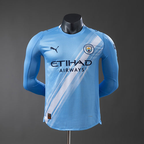 Manchester City 25-26 Home Long-Sleeve Player Version Jerseys