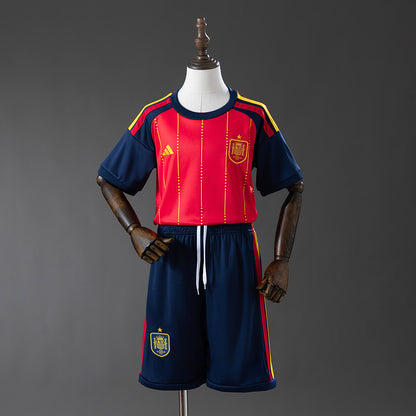 Spain 2026 Home Kids Kit Jersey detail