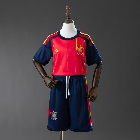 Spain 2026 Home Kids Kit Jersey detail