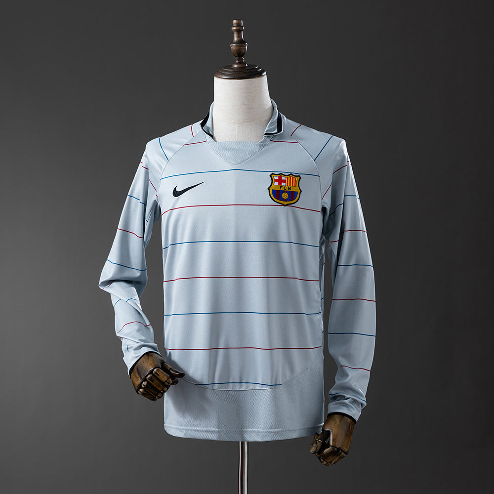 Barcelona 03-04 Away Retro Long Sleeve Jersey detail