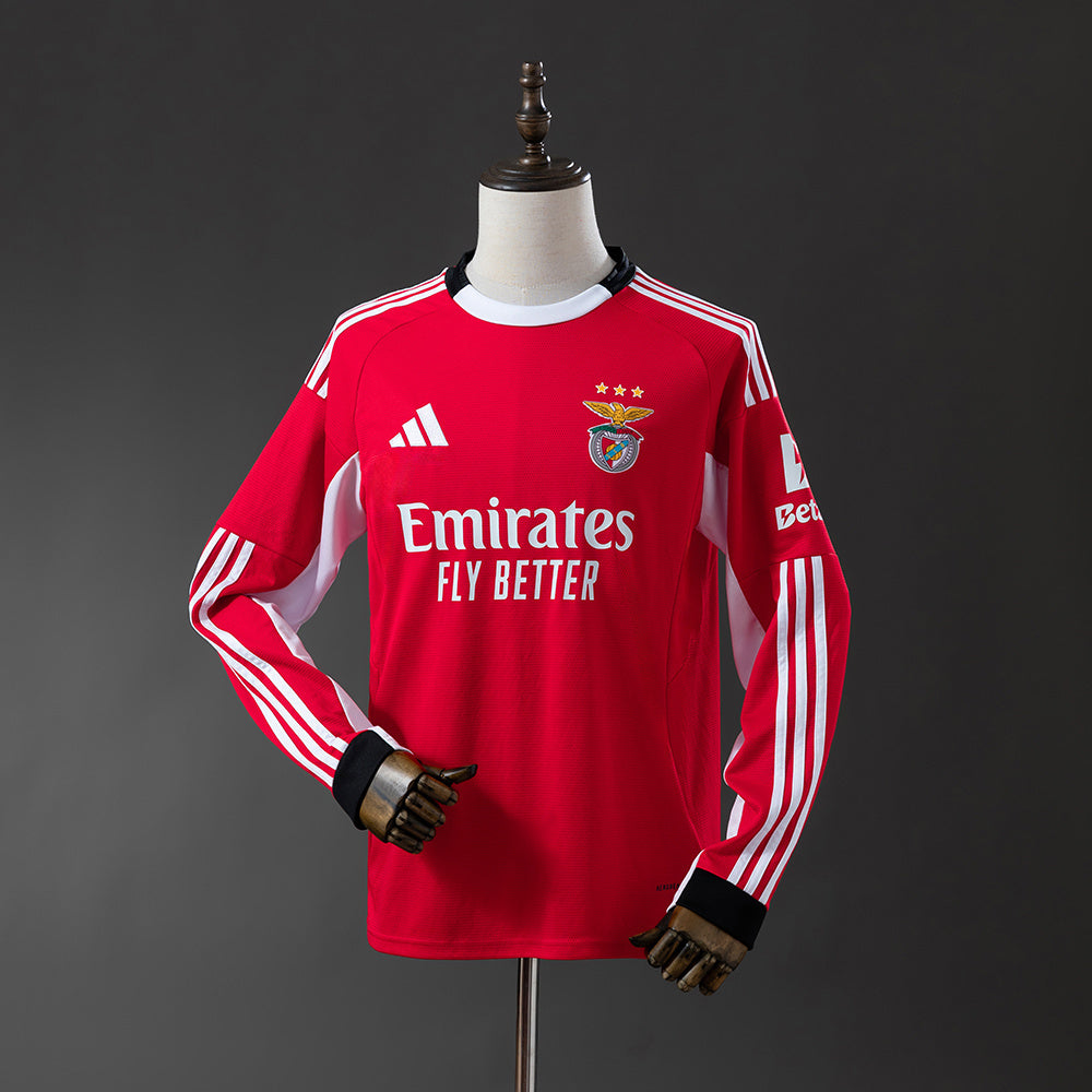 25-26 Long sleeve Benfica home detail