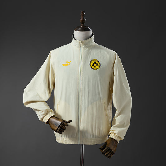 Borussia Dortmund Reversible Jacket Windbreaker - Black & Beige detail