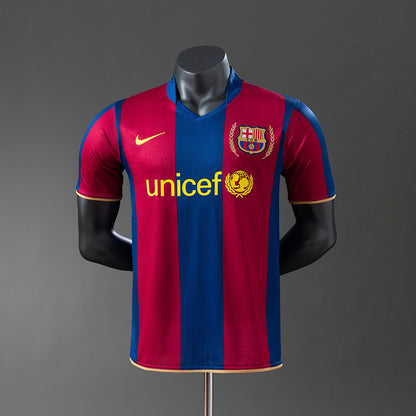 Barcelona 07-08 Player Version Retro Home Jersey detail